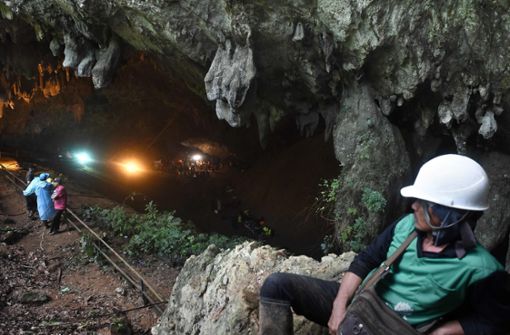Auf der Suche nach den vermissten Kindern in einer Höhle in Thailand gibt es seit Tagen kein Lebenszeichen. Foto: AFP