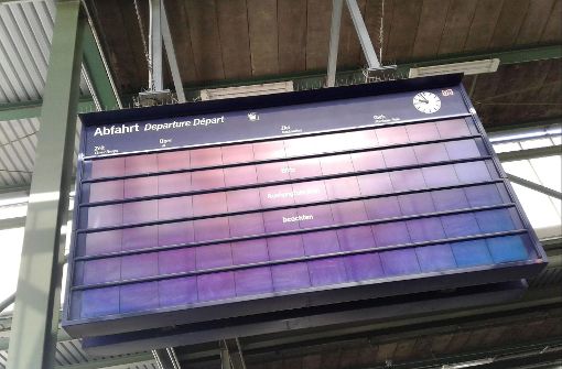 Bei der Bahn sind auch in Stuttgart die Anzeigetafeln teilweise ausgefallen. Foto: 7aktuell.de/Andreas Friedrichs