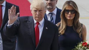 Melania Trump mit ihrem Mann, dem US-Präsidenten Donald Trump. Foto: Getty Images Europe