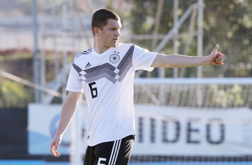 VfB-U17-Kapitän Jordan Meyer absolviert mit dem DFB-Team den Algarve-Cup in Portugal. Foto: Pressefoto Baumann