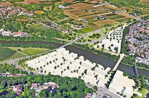 Die Stadt Remseck will ein Zentrum entwickeln – und dafür den Verkehr über eine neue Brücke im Westen führen. Foto: privat