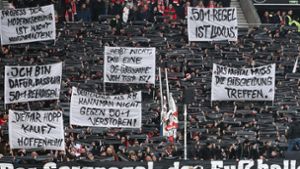 VfB-Fans, Protest gegen Foto: Bongarts