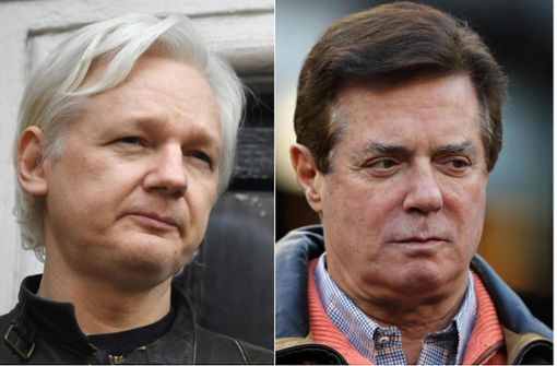 Der frühere Wahlkampfmanager von Donald Trump, Paul Manafort (r.), bestreitet, dass er sich mit Julian Assange getroffen haben soll. Foto: Getty