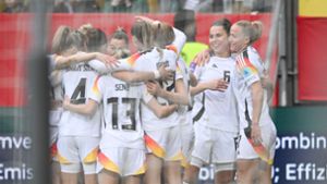 Die DFB-Frauen feierten im zweiten EM-Qualifikationsspiel den zweiten Sieg. Foto: Sebastian Christoph Gollnow/dpa