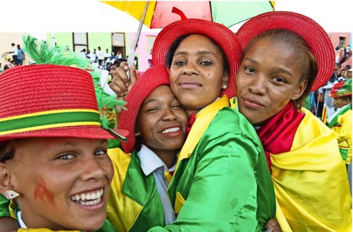 Rot, gelb, grün: In Kapstadt wird das Jahr farbenfroh begrüßt. Foto: Helge Bendl