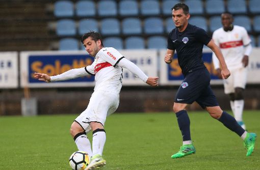 Emiliano Inusa erzielte im Testspiel gegen Kasimpasa den Treffer zum 5:0. Der VfB ist derzeit im Trainingslager im Stubaital. Foto: Pressefoto Baumann