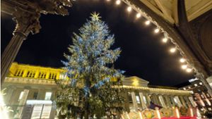 So schön soll er auch in diesem Jahr leuchten: Der Stuttgarter Weihnachtsbaum (Archivbild). Foto: dpa