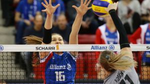 Michaela Mlejnkova und ihre Teamkameradinnen vom Volleyball-Bundesligisten Allianz MTV Stuttgart wollen die Tabellenführung am Wochenende verteidigen. Foto: Baumann
