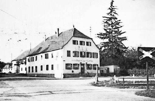 Auf Fotos aus dem Jahr 1942 ist das Wirtshaus sofort erkennbar. Foto: Stadtarchiv Stuttgart