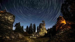 Eine der Aufnahmen: Der Sternenhimmel über dem Wental Foto: Gerhard Schenk