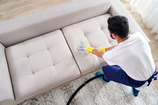 Mit einem Waschsauger wird das Sofa schneller und gründlicher sauber. Foto: mariakray / shutterstock.com
