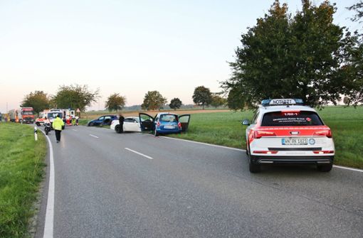 Insgesamt waren drei Fahrzeuge an dem Unfall beteiligt. Foto: 7aktuell.de/ Kevin Lermer