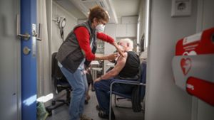 So sieht die mobile Impfpraxis im Inneren aus Foto: Gottfried Stoppel
