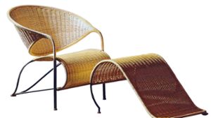 Zeitloses Möbeldesign mit Geflecht auf Stahlrohrrahmen Foto: Siegried Katz, Flechtmanufaktur Katz
