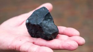 Die Meteoritenstücke von Elmshorn wurden Ende April gefunden: Am 25. April hatte gegen 14 Uhr eine Feuerkugel über Schleswig-Holstein aufgeleuchtet. Foto: dpa/Daniel Bock/Daniel Bockwoldt