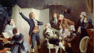 Das im 19. Jahrhundert entstandene Gemälde des französischen Malers Isidore Pils zeigt den Verfasser der „Marseillaise“ im ­Salon des Straßburger Bürgermeisters Philippe-Frédéric de Dietrich. Foto: Foto: Wikipedia