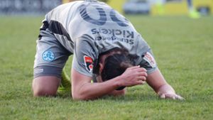 Zum Verwezweifeln: Die Kickers um Stürmer Mijo Tunjic gelingt in Göppingen kein Treffer. Foto: Pressefoto Baumann
