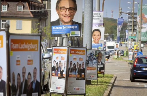 Die Wahlschlachten im Kreis Ludwigsburg sind geschlagen, die Parteien machen sich nun daran, die Plakate wieder abzuhängen – und ihre Machtoptionen zu prüfen. Foto: factum/