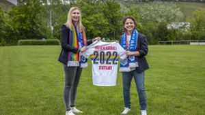 Zwei starke Frauen für den Frauenfußball beim VfB Stuttgart: Vereinsmanagerin Lisa Lang (links) und Abteilungsleiterin Oriana D’Aleo Foto: VfB Stuttgart