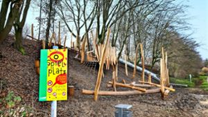 Der Kletterwald an der Breslauer Straße ist der neueste Spielplatz auf Ostfilderner Gemarkung. Foto: Horst Rudel