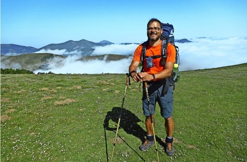 Stefan Lentzen ist den Jakobsweg von Freiburg bis Santiago de Compostela gewandert – stolze 2243 Kilometer. Foto: z/privat