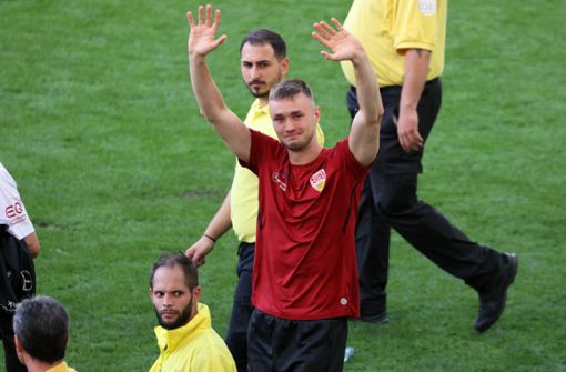 Sasa Kalajdzic nach dem  2:1-Sieg gegen Köln. Foto: IMAGO/Sportfoto Rudel/IMAGO/Pressefoto Rudel/Robin Rudel