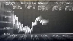 Aktienchart an der Frankfurter Börse Foto: AFP/DANIEL ROLAND