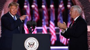 Republikaner-Parteitag: US-Präsident Donald Trump und sein loyaler Vize Mike Pence. Foto: AFP/SAUL LOEB