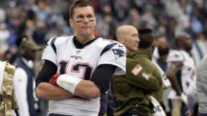 Wird der Quarterback der New England Patriots, Tom Brady, bald auf deutschem Rasen spielen? Foto: AP