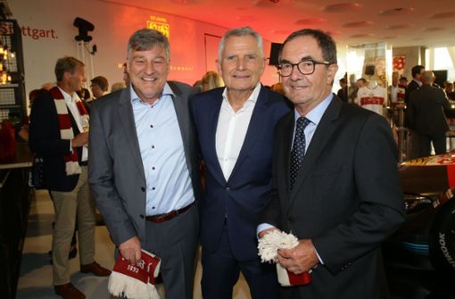 Bernd Wahler, Wolfgang Dietrich und Erwin Staudt (v.l.n.r.) standen an der Spitze des VfB Stuttgart. Foto: Pressefoto Baumann