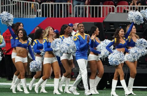 Die Cheerleader der Los Angeles Rams beim 53. Super Bowl in Atlanta, den die New England Patriots mit 13:3 gewannen. Foto: AFP/Timothy A. Clary
