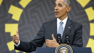 Der scheidende US-Präsident Obama spricht beim Asien-Pazifik-Gipfel in Lima. Foto: dpa