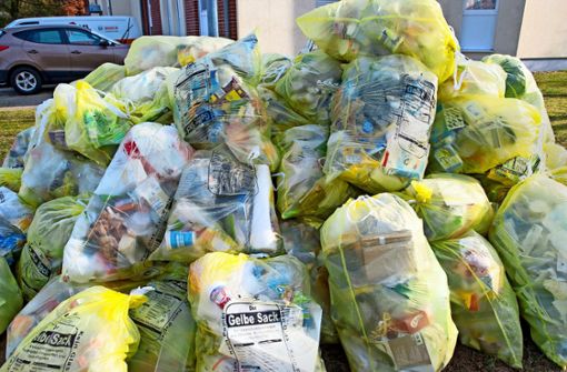 Eigentlich ein Fall fürs Recycling – und ein Alptraum für einen Mann aus Göppingen, der eine große Geldsumme in einen Gelben Sack gepackt hatte. Foto: dpa/Patrick Pleul