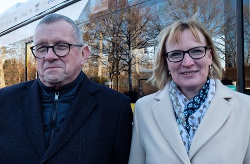 Die bisherigen Chefs Wolfgang Arnold und Stefanie Haaks verlassen die SSB. Foto: Lichtgut/Achim Zweygarth