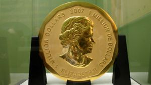 Die rund 100 Kilogramm schwere Goldmünze, die vor drei Jahren gestohlen wurde, hat einen Wert von rund 3,75 Millionen Euro. Foto: picture alliance/dpa/Marcel Mettelsiefen