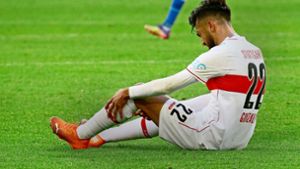 Nicolas Gonzalez verletzt sich in Sinsheim am Knie – und muss zwei Wochen pausieren. Foto: Baumann