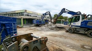 Der Abriss der Stadtteilbibliothek wird noch zwei weitere Wochen dauern. Foto: Simon Granville