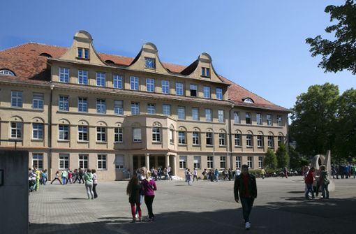 Schüler tummeln sich im Hof des Nürtinger Max-Planck-Gymnasiums. Foto: Horst Rudel