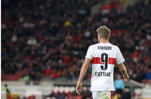 VfB-Torjäger Simon Terodde: Spaß am unverfälschten Spiel Foto: Baumann
