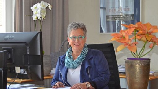 Heike Naber in ihrem Büro im Niederstettener Rathaus Foto: FN//Bettina Semrau