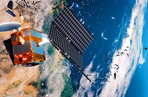Kollisionen von Satelliten mögen sich weit entfernt von der Erde abspielen, könnten aber auch das alltägliche Leben  am Boden spürbar   beeinträchtigen. Foto: ESA