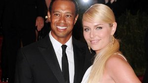 Tiger Woods und Lindsey Vonn - das neue Traumpaar des Sports bei ihrem ersten gemeinsamen Auftritt. Foto: AP/dpa