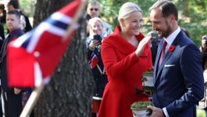 Kronprinzessin Mette-Marit und Kronprinz Haakon von Norwegen bereisen Kanada. Foto: AFP