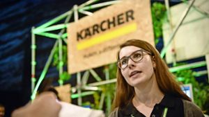Gabriele Straßburger versucht  auf dem New-New-Festival Partnerschaften für Kärcher zu schließen. Foto: Lichtgut/Max Kovalenko Foto:  