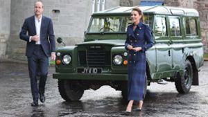 Die Queen hatte Prinz William den Land Rover seines verstorbenen Großvaters Prinz Philip geliehen. Foto: AFP/CHRIS JACKSON