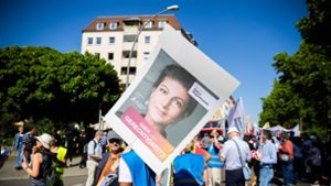 Das Bündnis Sahra Wagenknecht erfreut sich laut einer Umfrage in Thüringen wachsender Beliebtheit. Foto: Christoph Soeder/dpa