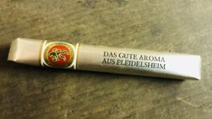 In den 80ern gab es von der Gemeindeverwaltung diese Zigarren als kleine Aufmerksamkeit bei offiziellen Anlässen. Einige dieser Zigarren liegen heute noch im Museum. Foto: Werner Kuhnle