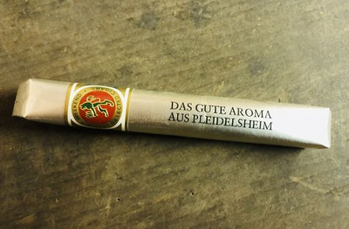 In den 80ern gab es von der Gemeindeverwaltung diese Zigarren als kleine Aufmerksamkeit bei offiziellen Anlässen. Einige dieser Zigarren liegen heute noch im Museum. Foto: Werner Kuhnle