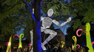 Der Riese Dundu war der Star beim Lichterfest der Gemeinde Kernen, das am 31. August im Rahmen der Remstal-Gartenschau. Foto: Patricia Sigerist