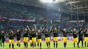 Borussia Dortmund gewinnt gegen RB Leipzig und kann den Vorsprung halten. Foto: Bongarts